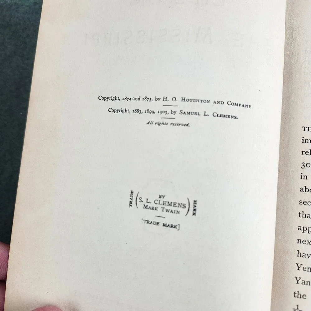 Mark‎ Twain's Works Life On The Mississippi Author's National Ed Harpers 1903